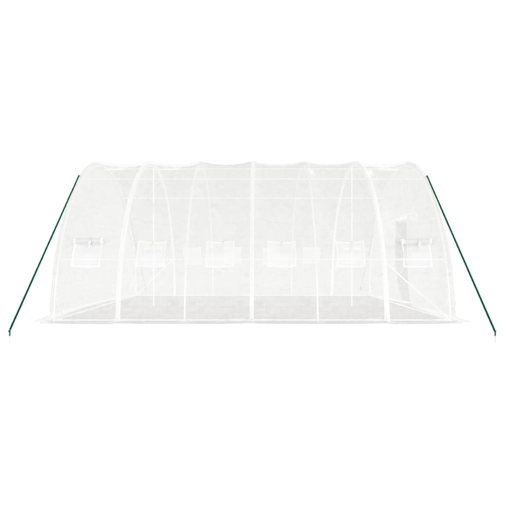 vidaXL Greenhouse with Steel Frame White 36 m² 6x6x2.85 m