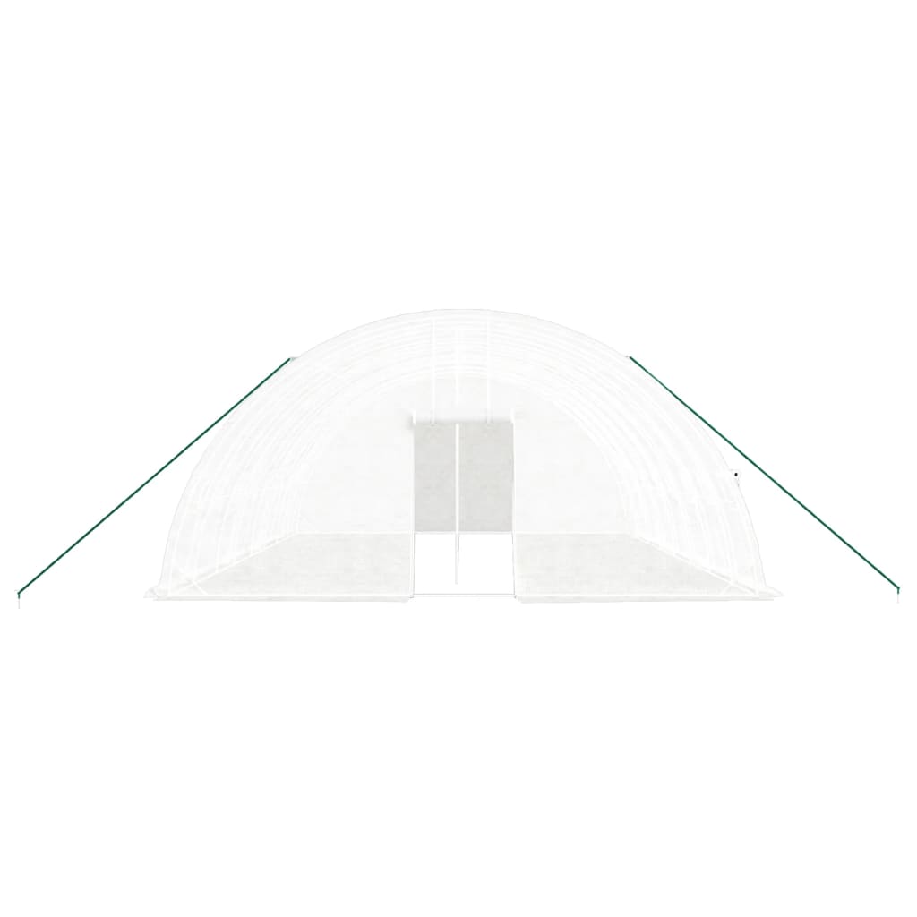 vidaXL Greenhouse with Steel Frame White 48 m² 8x6x2.85 m