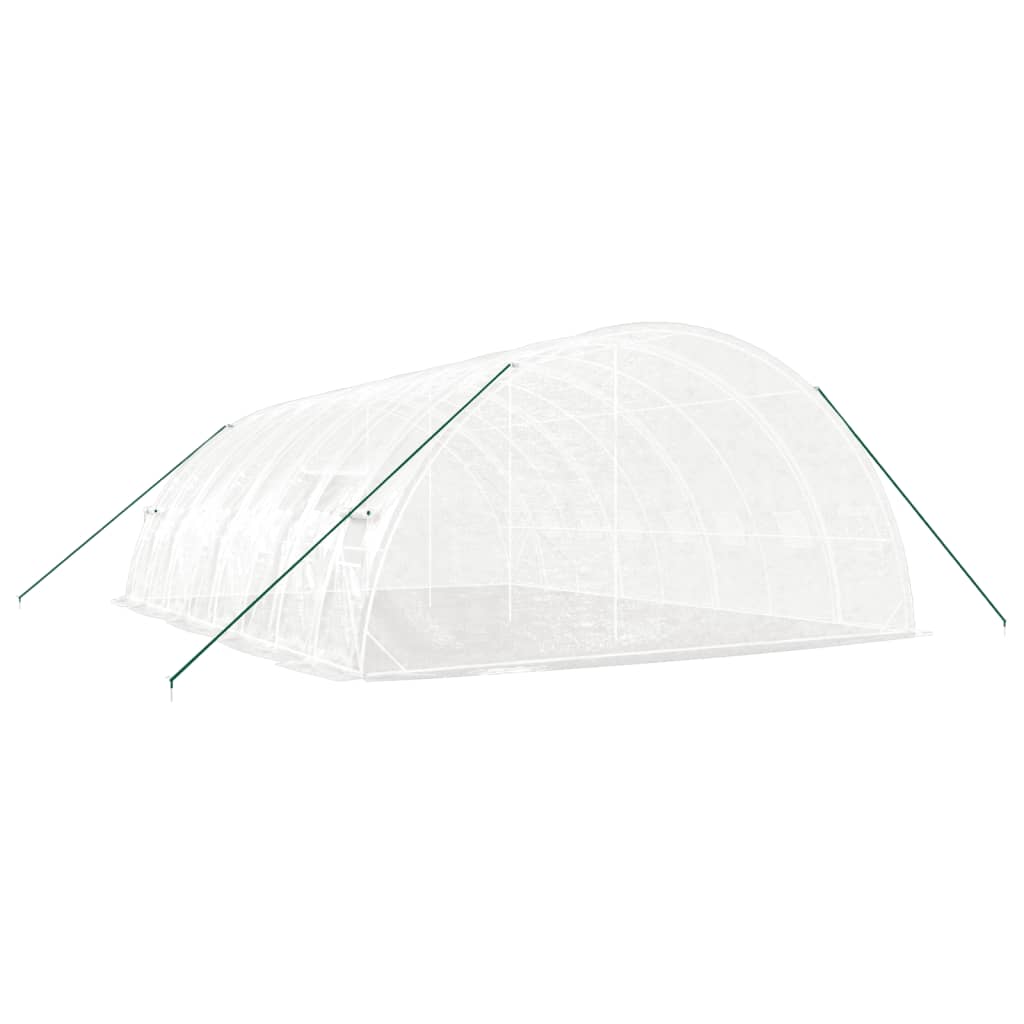 vidaXL Greenhouse with Steel Frame White 48 m² 8x6x2.85 m