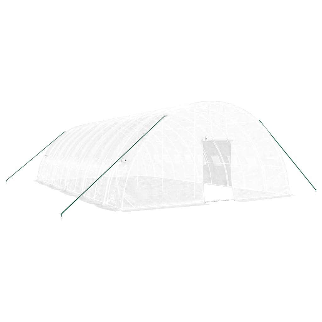 vidaXL Greenhouse with Steel Frame White 60 m² 10x6x2.85 m