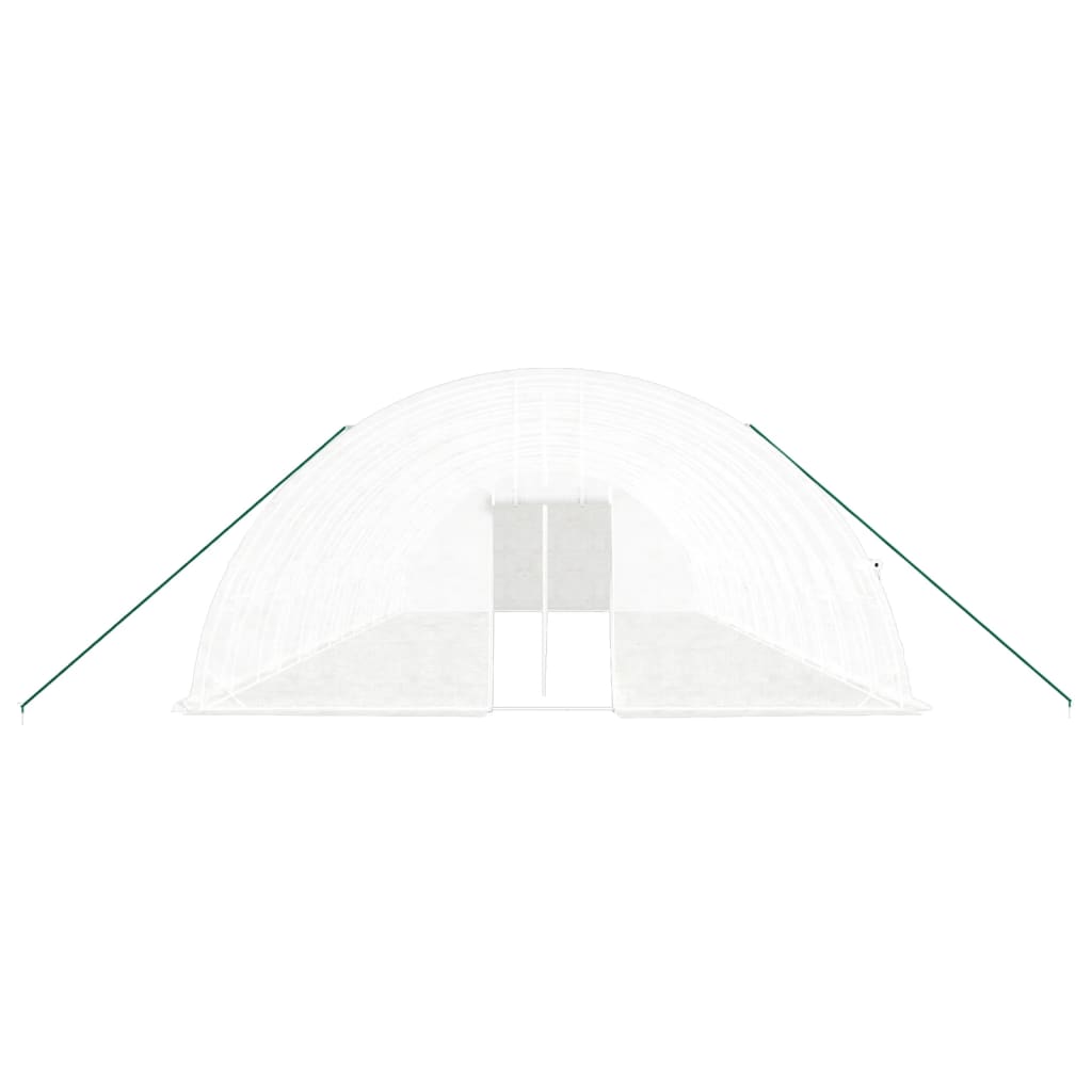 vidaXL Greenhouse with Steel Frame White 84 m² 14x6x2.85 m