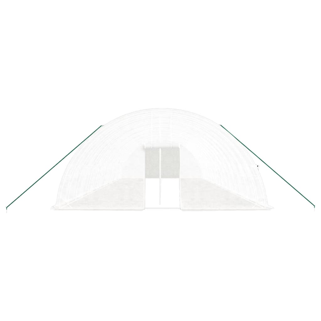 vidaXL Greenhouse with Steel Frame White 96 m² 16x6x2.85 m