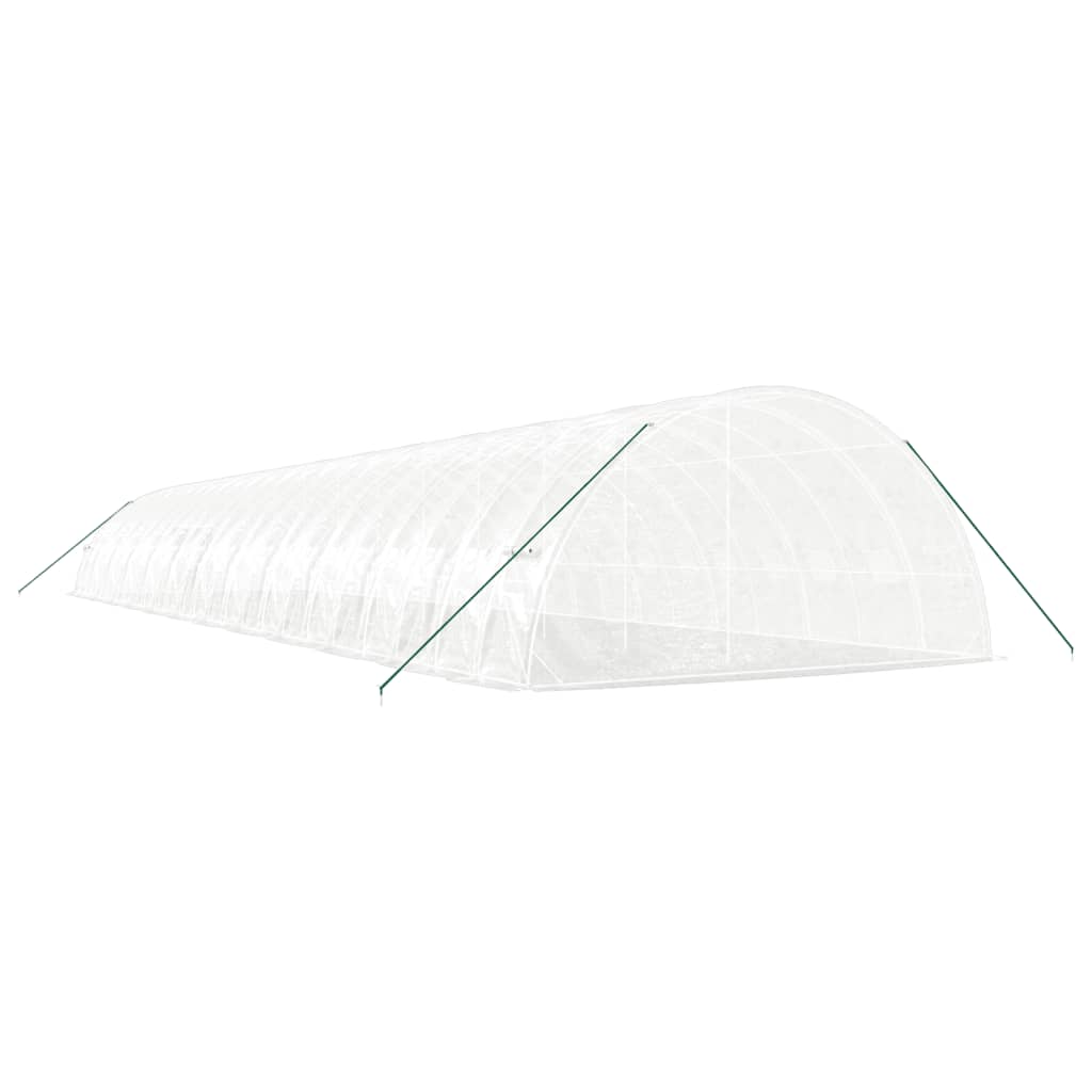 vidaXL Greenhouse with Steel Frame White 144 m² 24x6x2.85 m