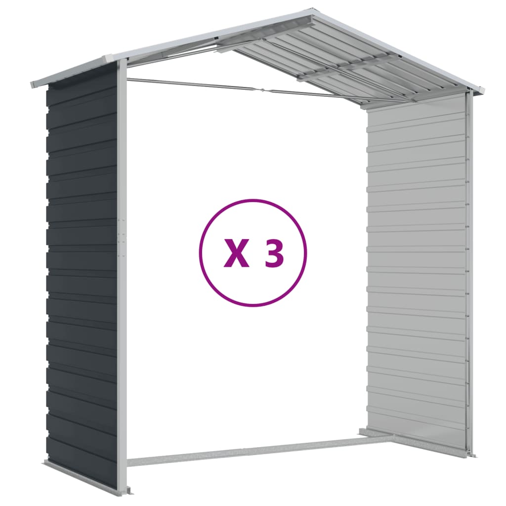 Garden Shed | Anthracite | Galvanised Steel | Large | Garden Shed