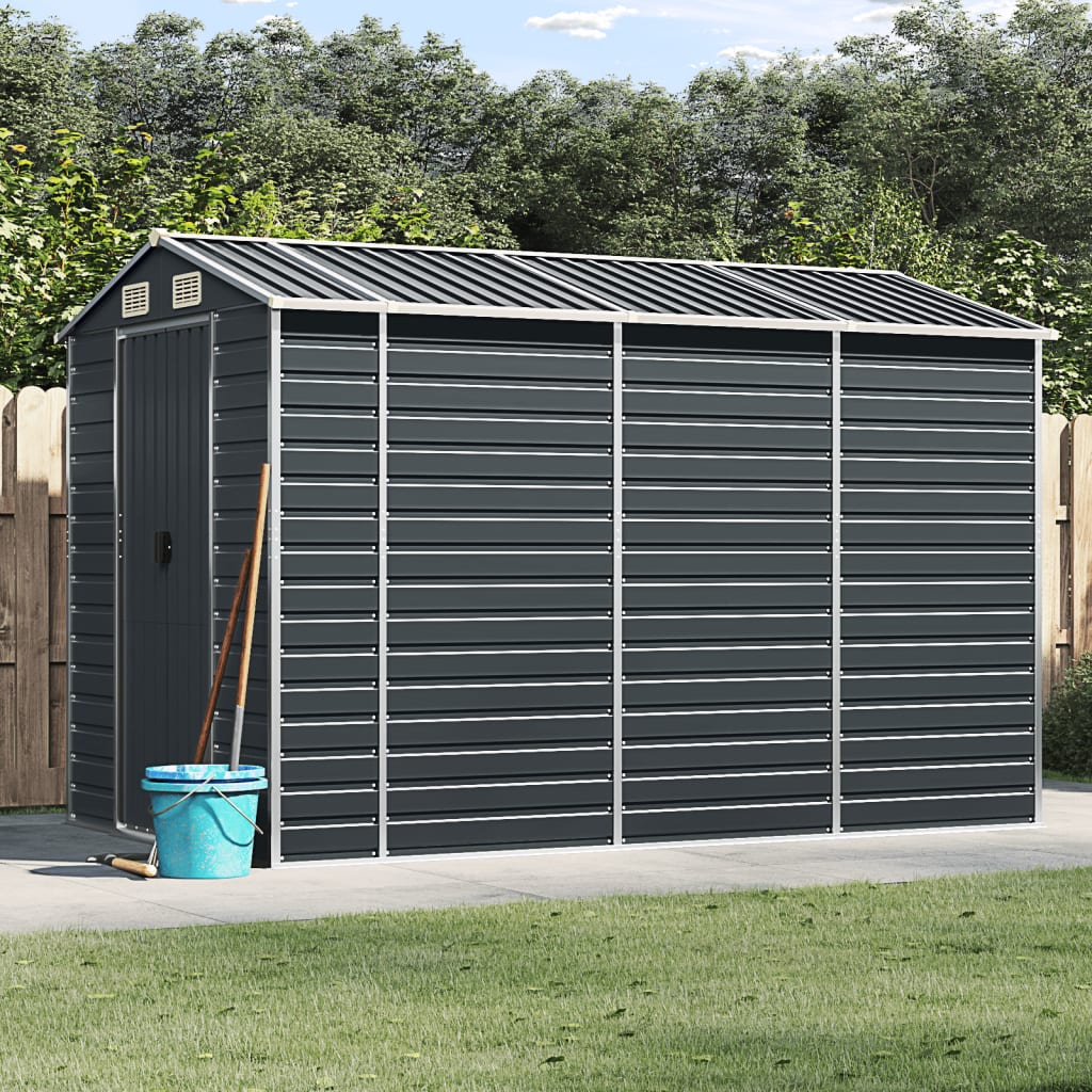 Garden Shed | Anthracite | Galvanised Steel | Large | Garden Shed