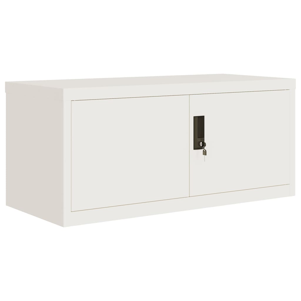 File Cabinet White 90x40x220 cm Steel