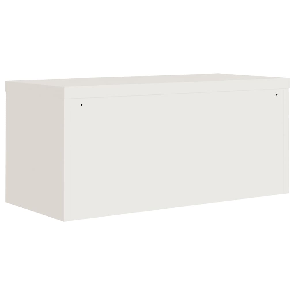 File Cabinet White 90x40x240 cm Steel