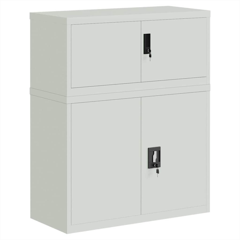 vidaXL File Cabinet Light Grey 90x40x110 cm Steel