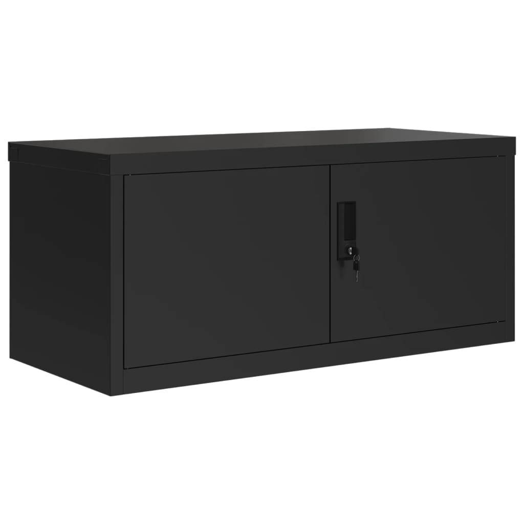 File Cabinet Black 90x40x110 cm Steel