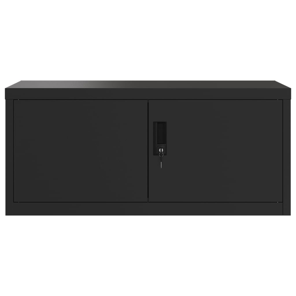 File Cabinet Black 90x40x110 cm Steel