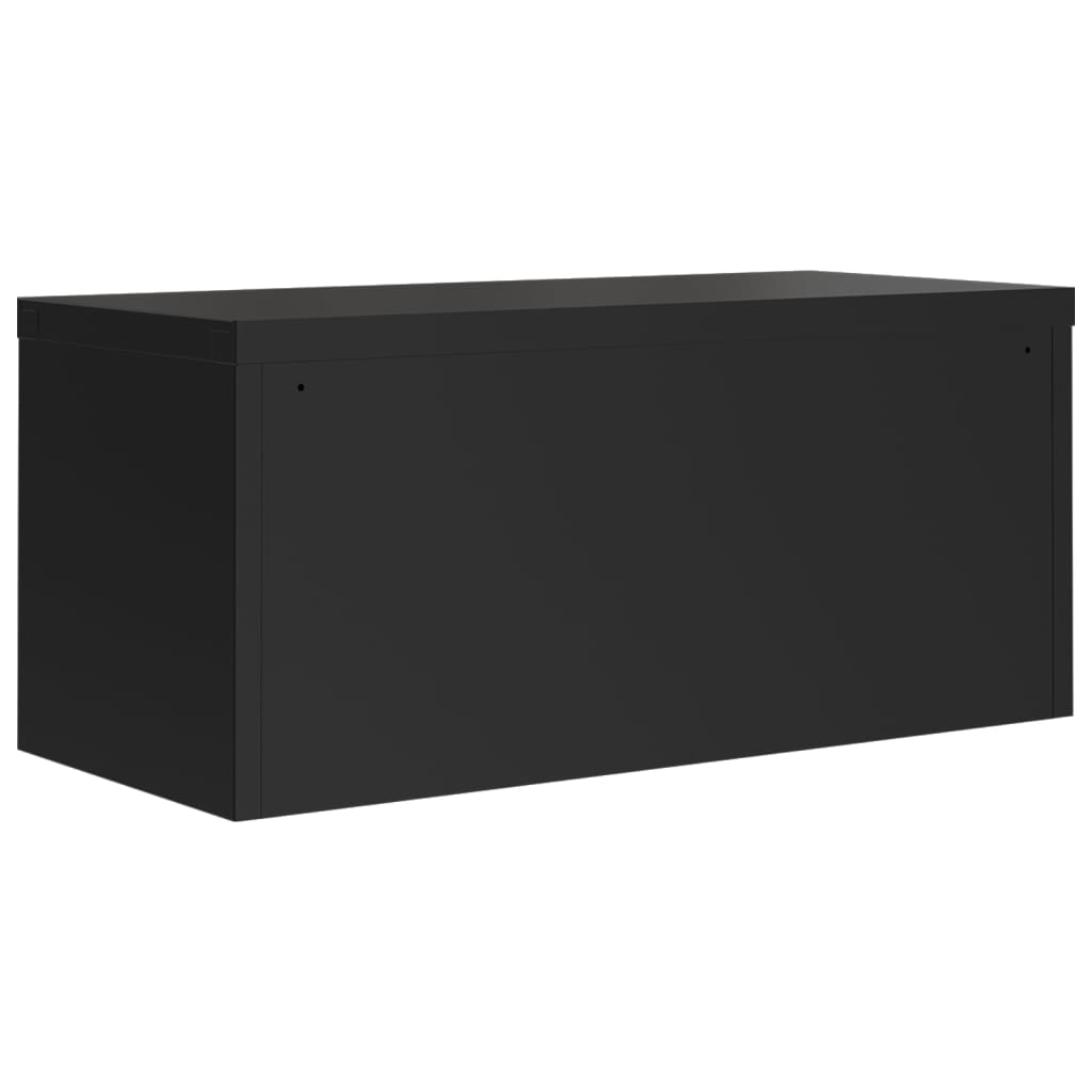 File Cabinet Black 90x40x110 cm Steel
