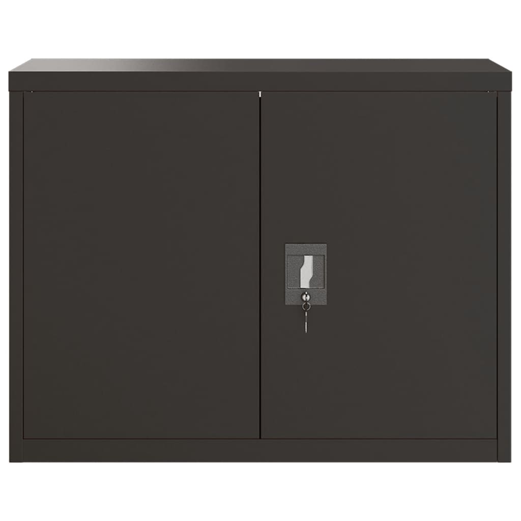 File Cabinet Black 90x40x110 cm Steel