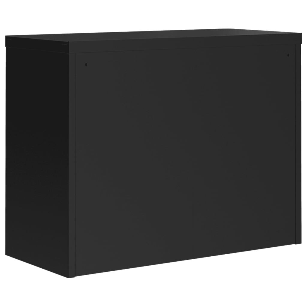 File Cabinet Black 90x40x110 cm Steel