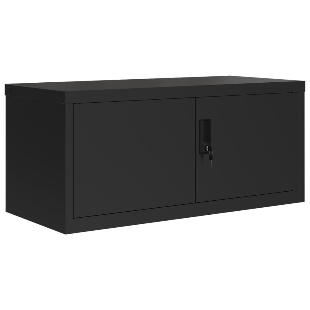 File Cabinet Black 90x40x130 cm Steel