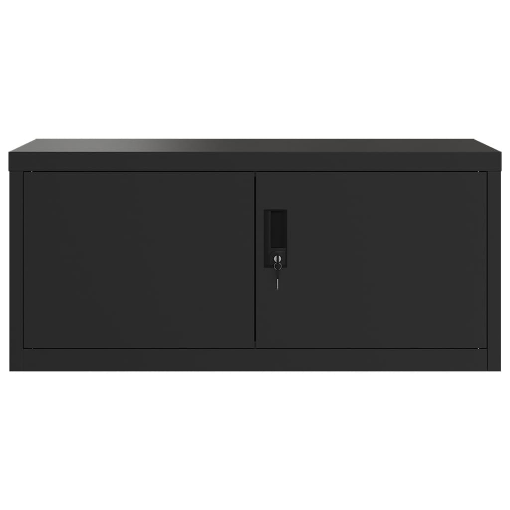 File Cabinet Black 90x40x130 cm Steel