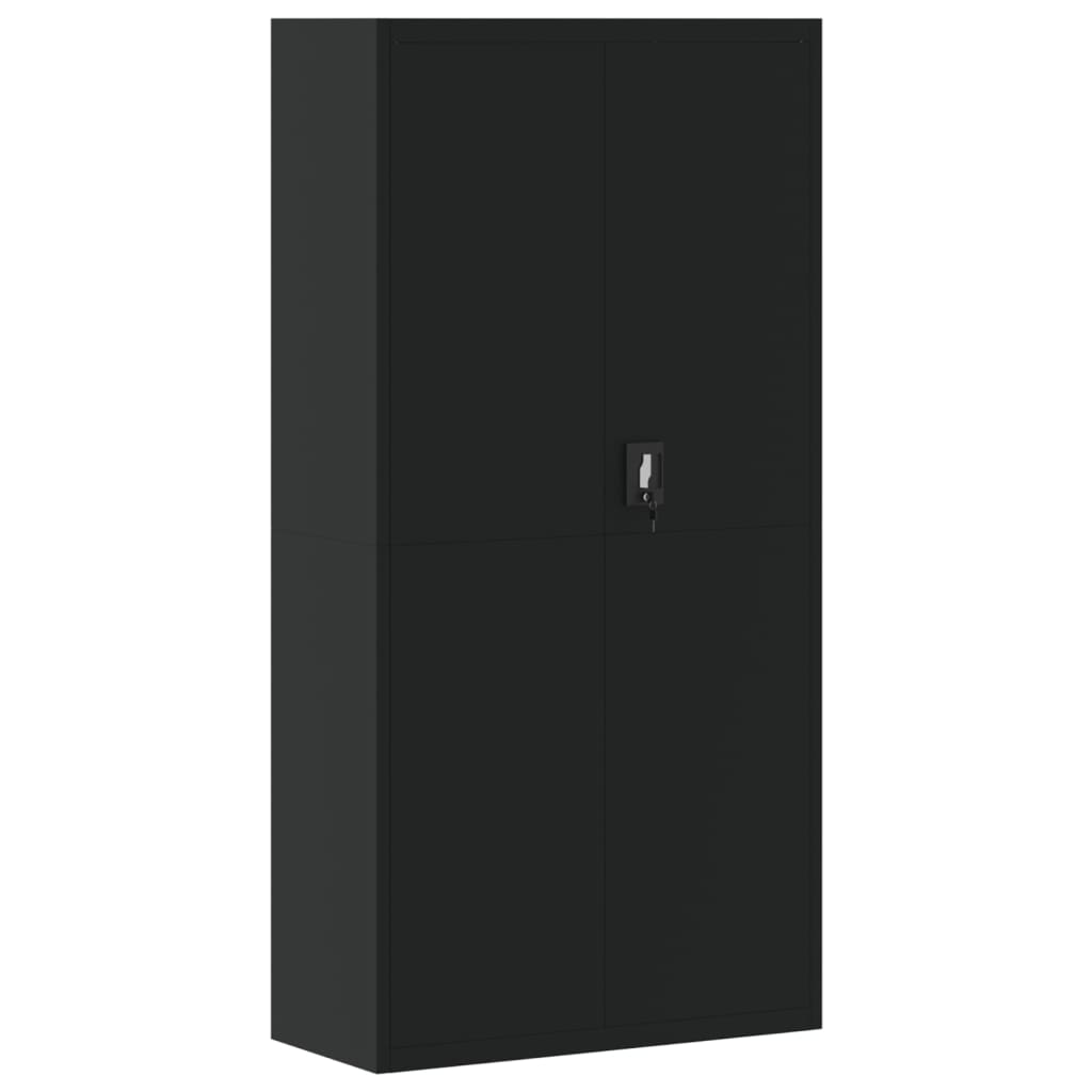 File Cabinet Black 90x40x220 cm Steel
