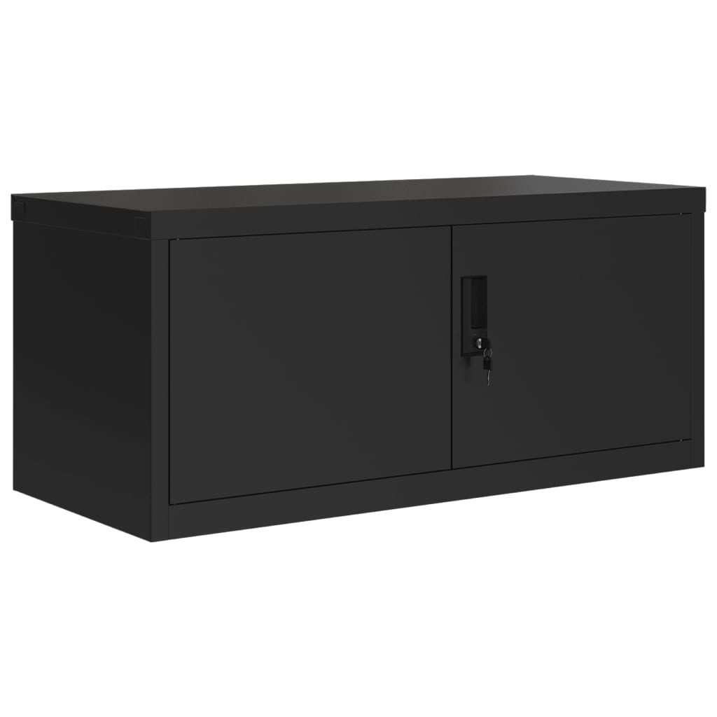 File Cabinet Black 90x40x240 cm Steel