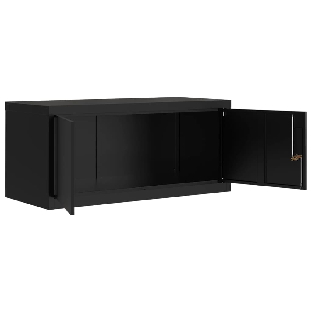 File Cabinet Black 90x40x240 cm Steel