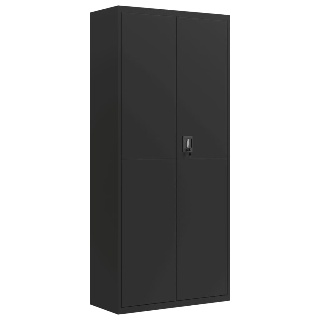File Cabinet Black 90x40x240 cm Steel