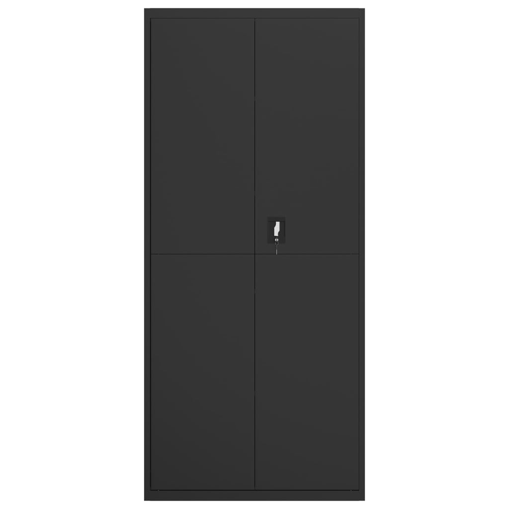 File Cabinet Black 90x40x240 cm Steel