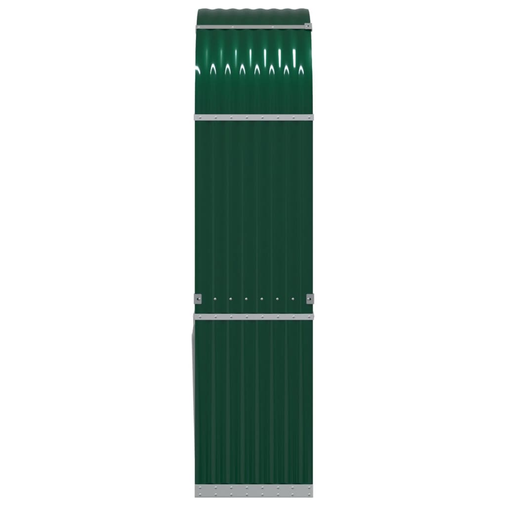 Log Holder Green 80x45x190 cm Galvanised Steel
