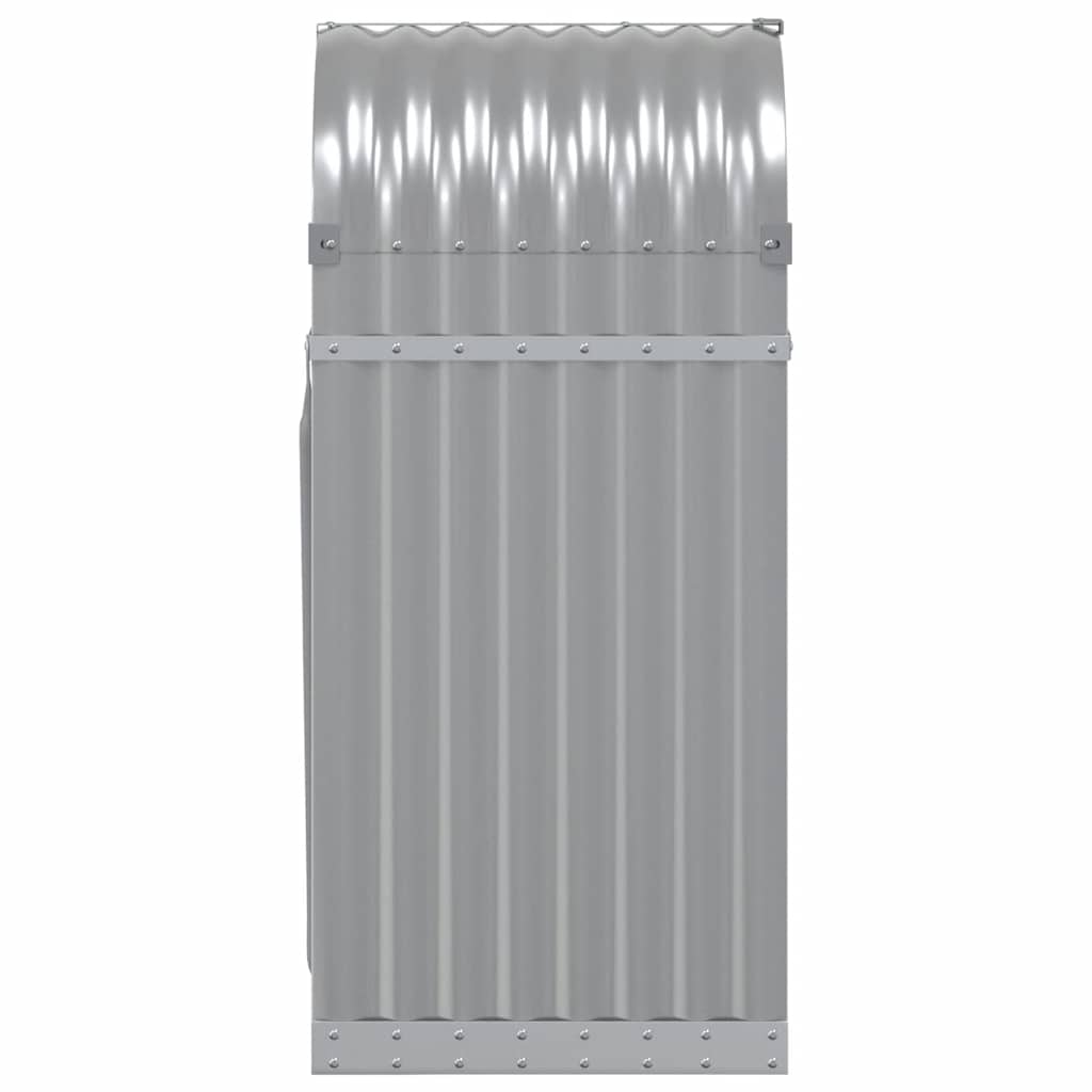 Log Holder Light Grey 40x45x100 cm Galvanised Steel