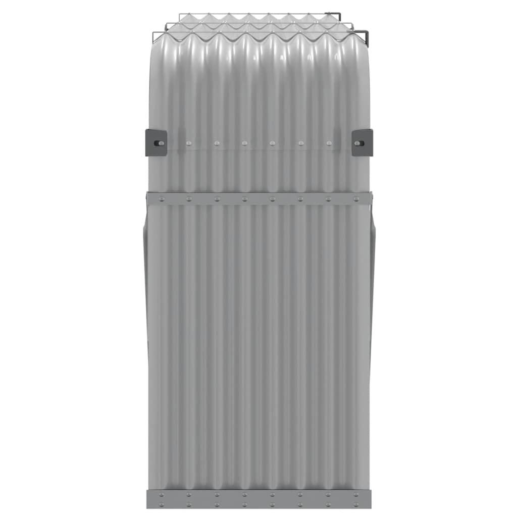 Log Holder Light Grey 180x45x100 cm Galvanised Steel
