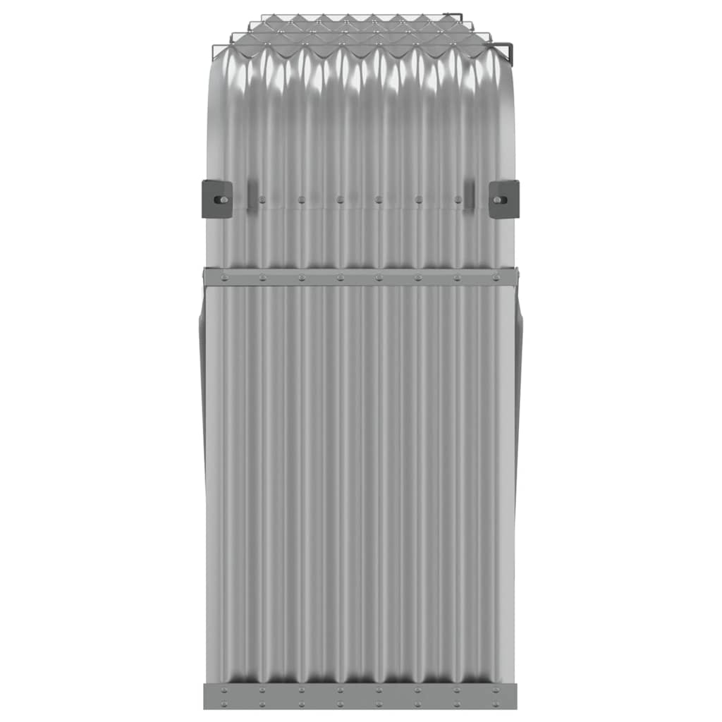 Log Holder Light Grey 234x45x100 cm Galvanised Steel
