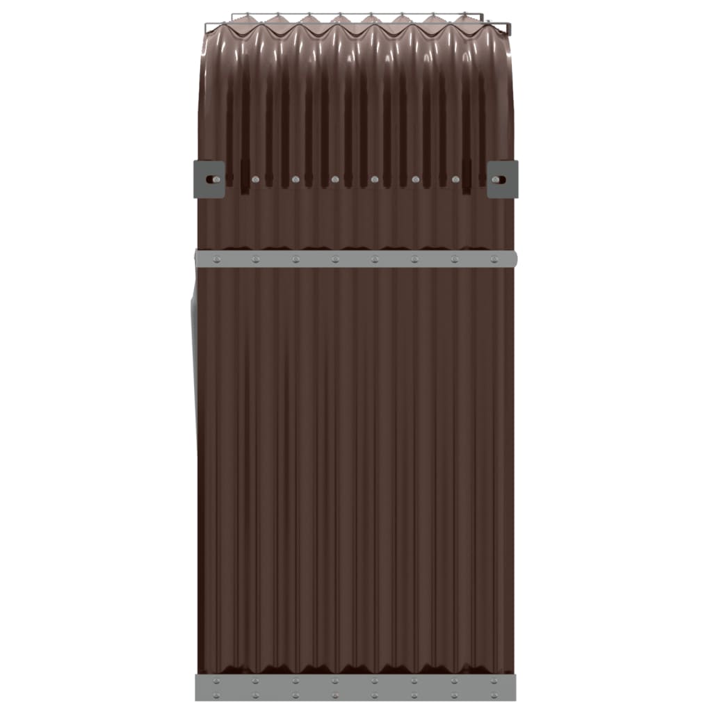 vidaXL Log Holder Brown 120x45x100 cm Galvanised Steel