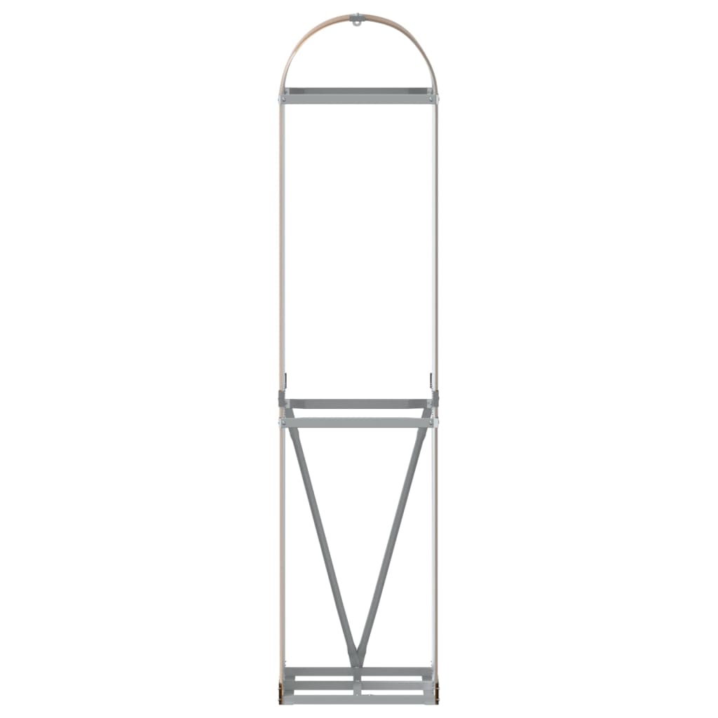 Log Holder Wood Look 40x45x170 cm Galvanised Steel