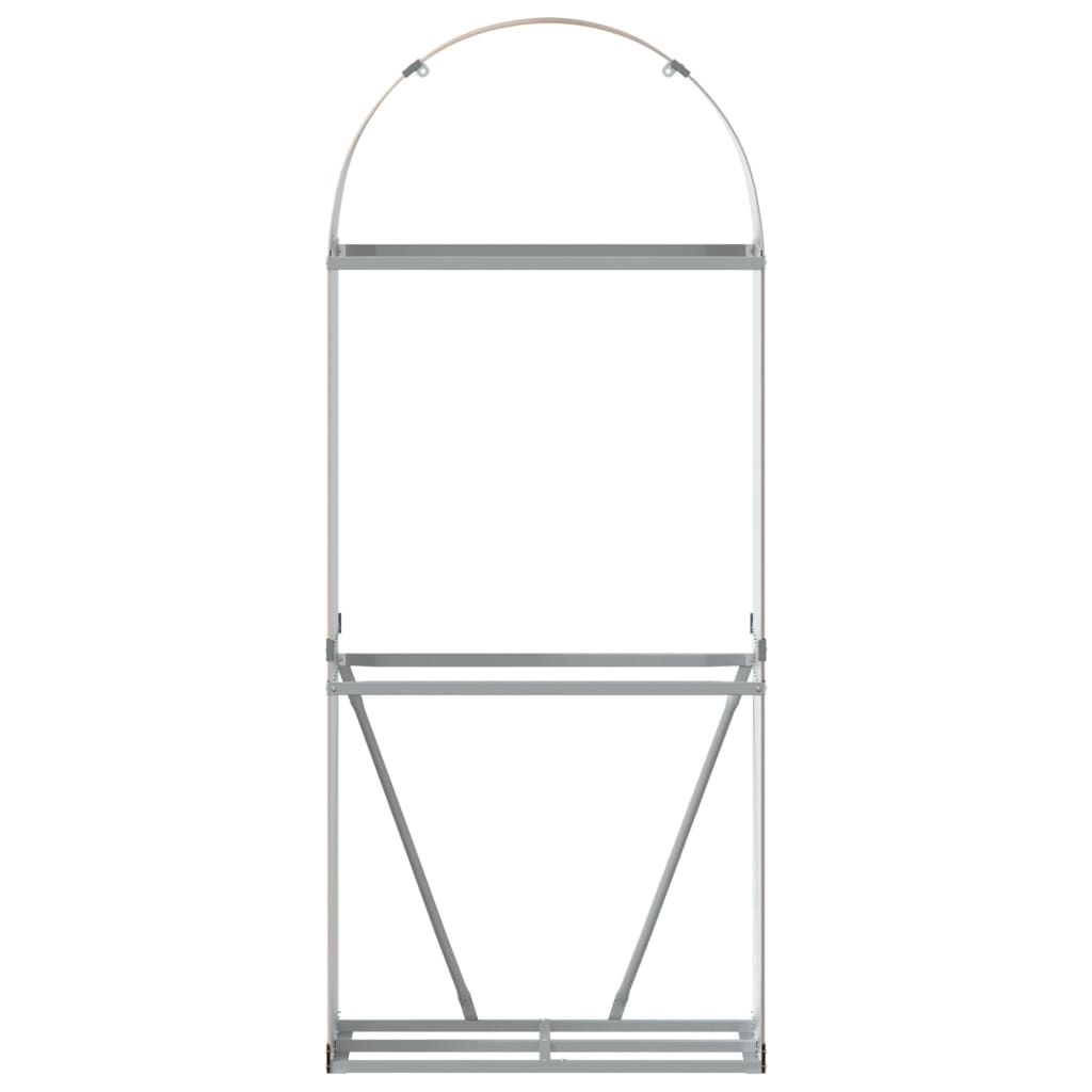 Log Holder Wood Look 80x45x190 cm Galvanised Steel