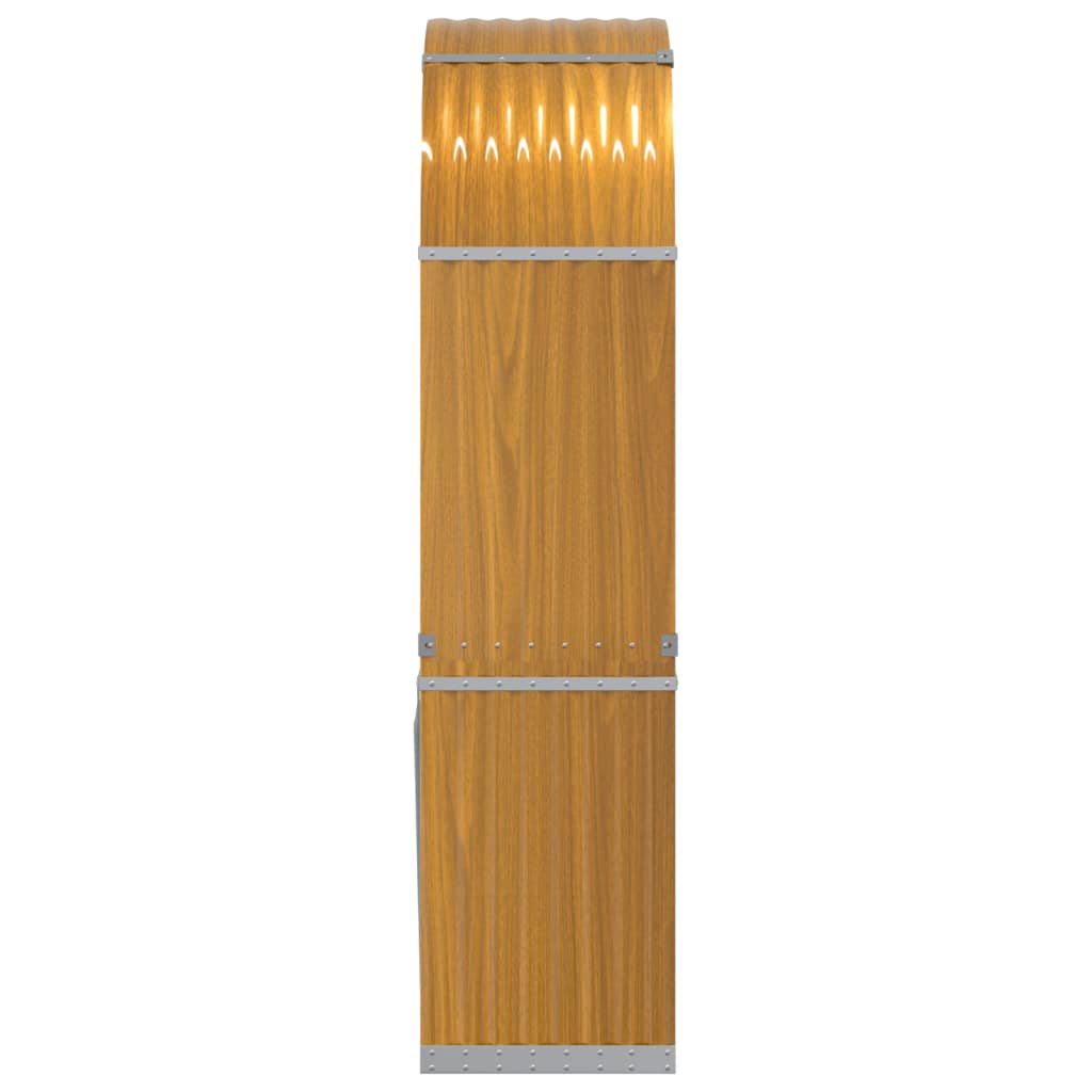 Log Holder Wood Look 80x45x190 cm Galvanised Steel
