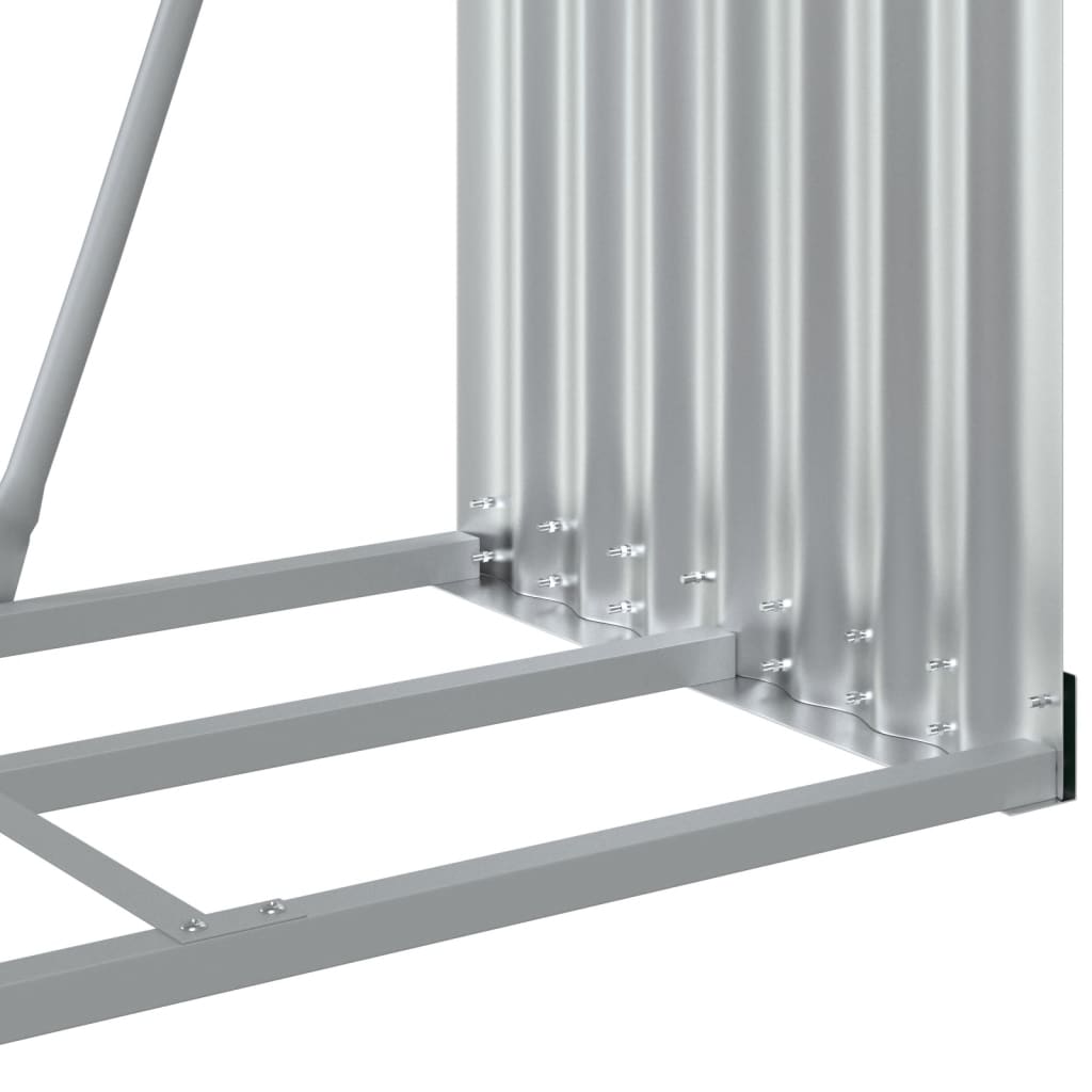 Log Holder Wood Look 80x45x190 cm Galvanised Steel