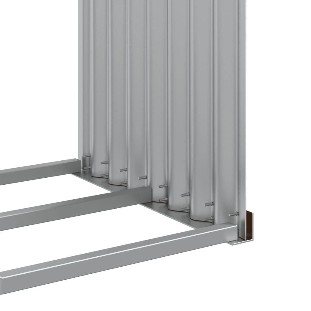 Log Holder Wood Look 120x45x140 cm Galvanised Steel