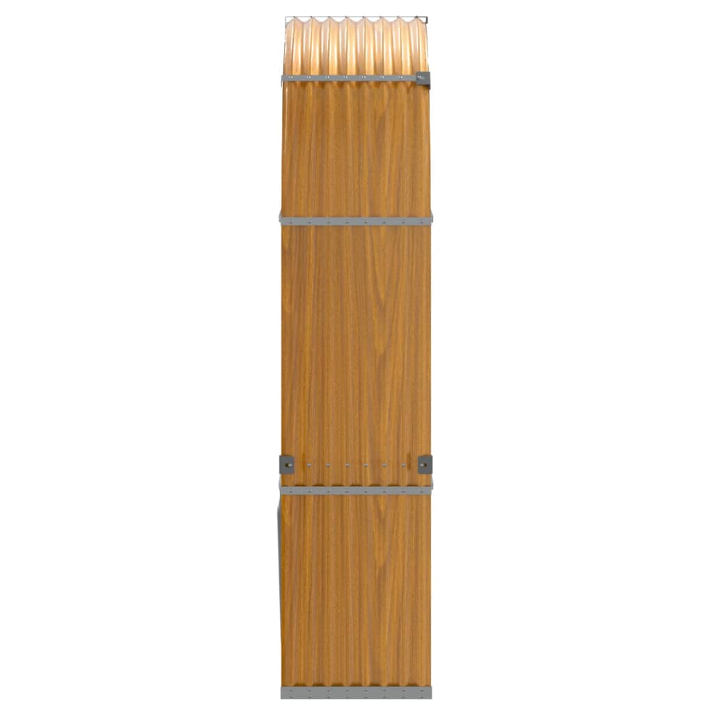 Log Holder Wood Look 120x45x210 cm Galvanised Steel