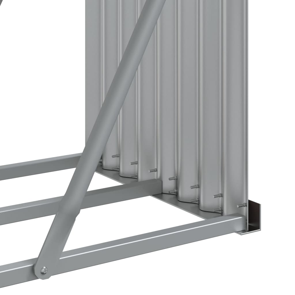 Log Holder Wood Look 234x45x100 cm Galvanised Steel