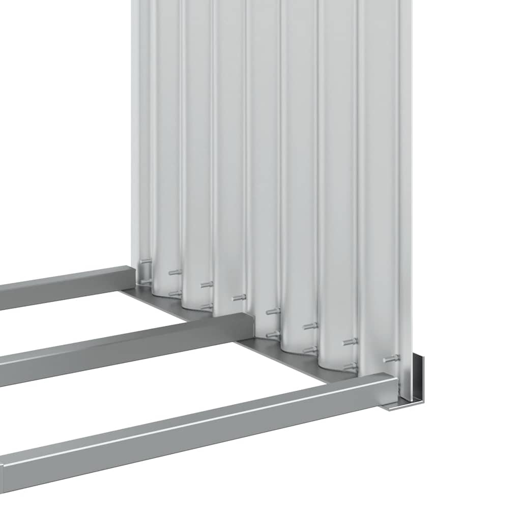 Log Holder Silver 120x45x140 cm Galvanised Steel