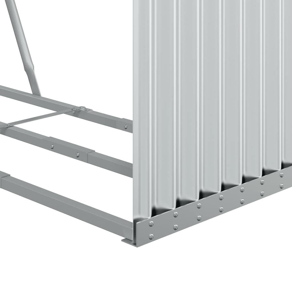 Log Holder Silver 120x45x140 cm Galvanised Steel
