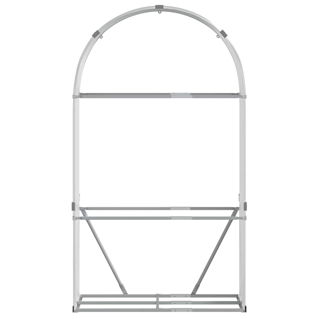 Log Holder Silver 120x45x210 cm Galvanised Steel