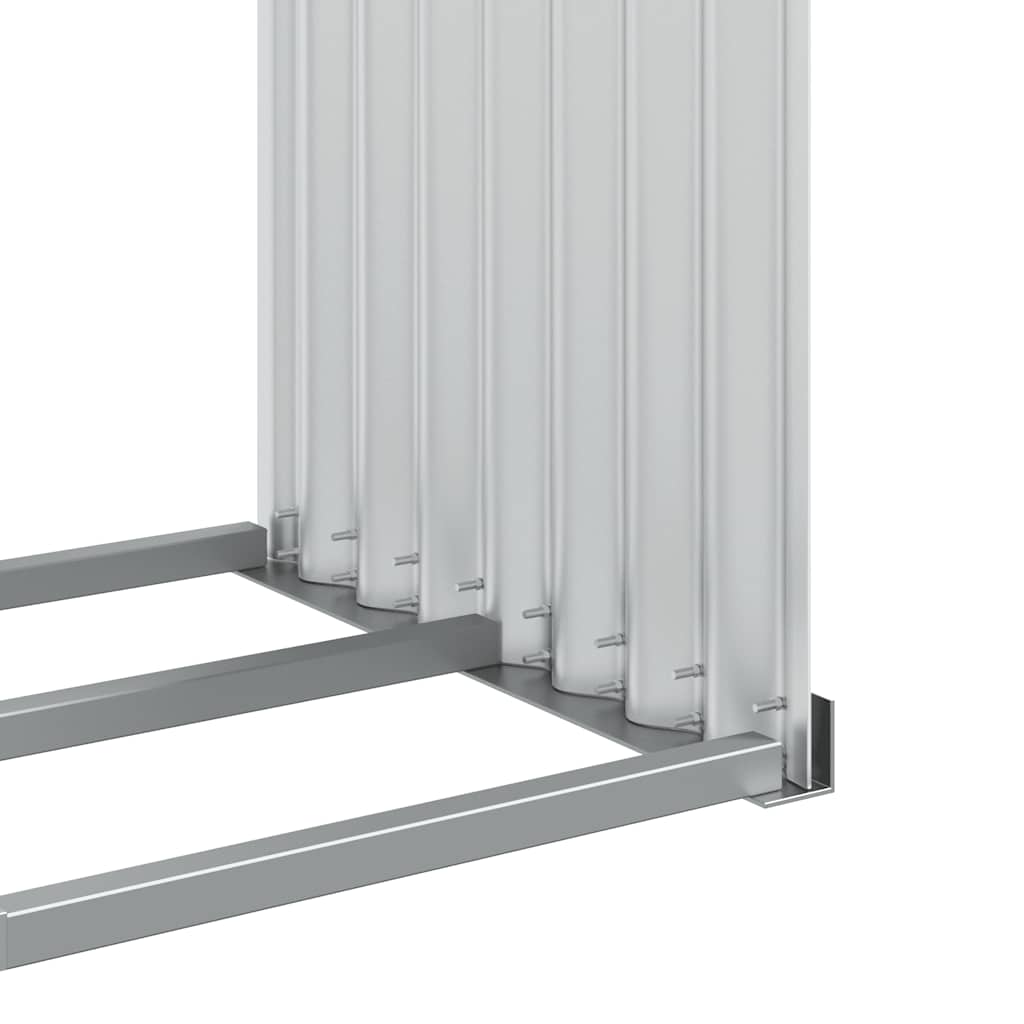 Log Holder Silver 120x45x210 cm Galvanised Steel