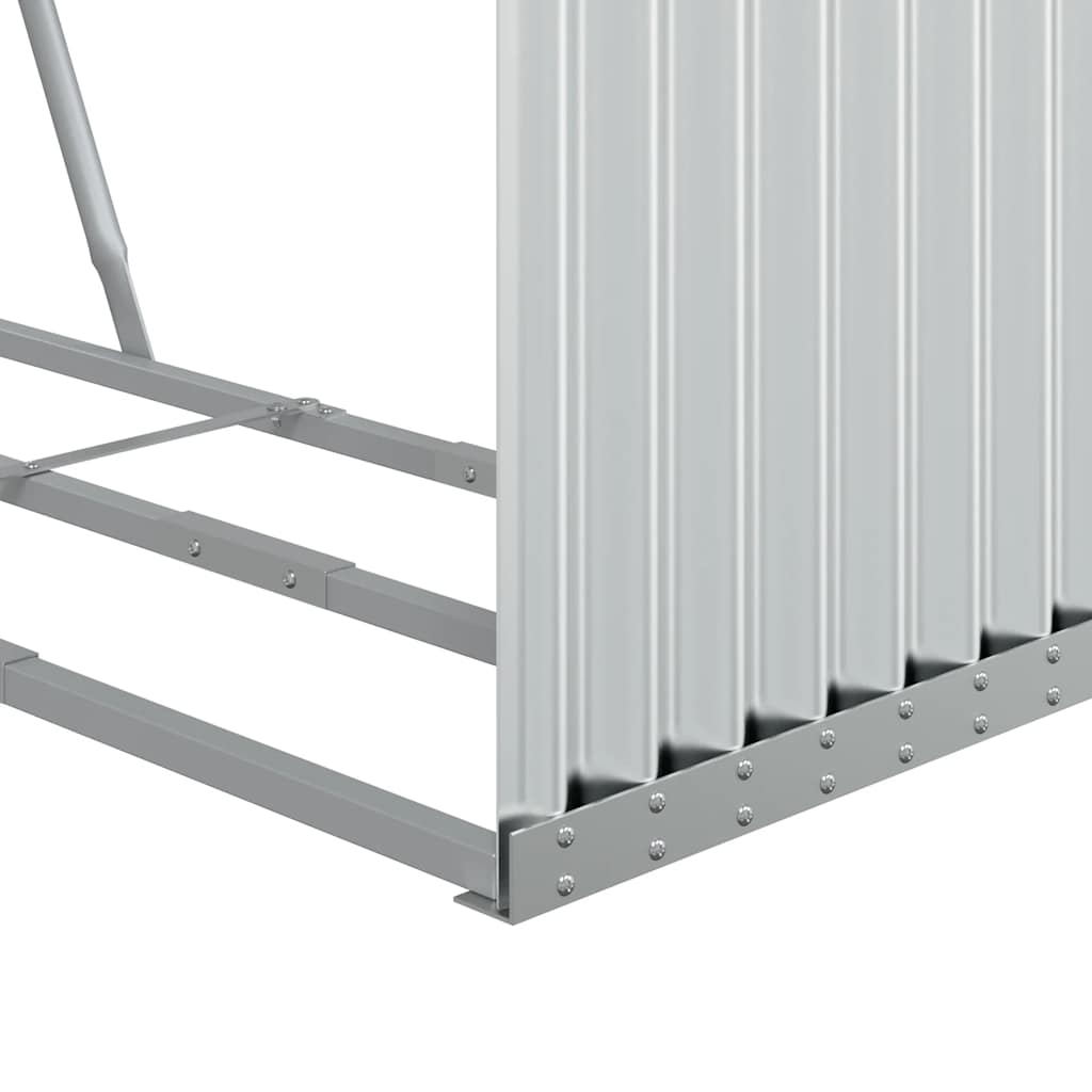 Log Holder Silver 120x45x210 cm Galvanised Steel