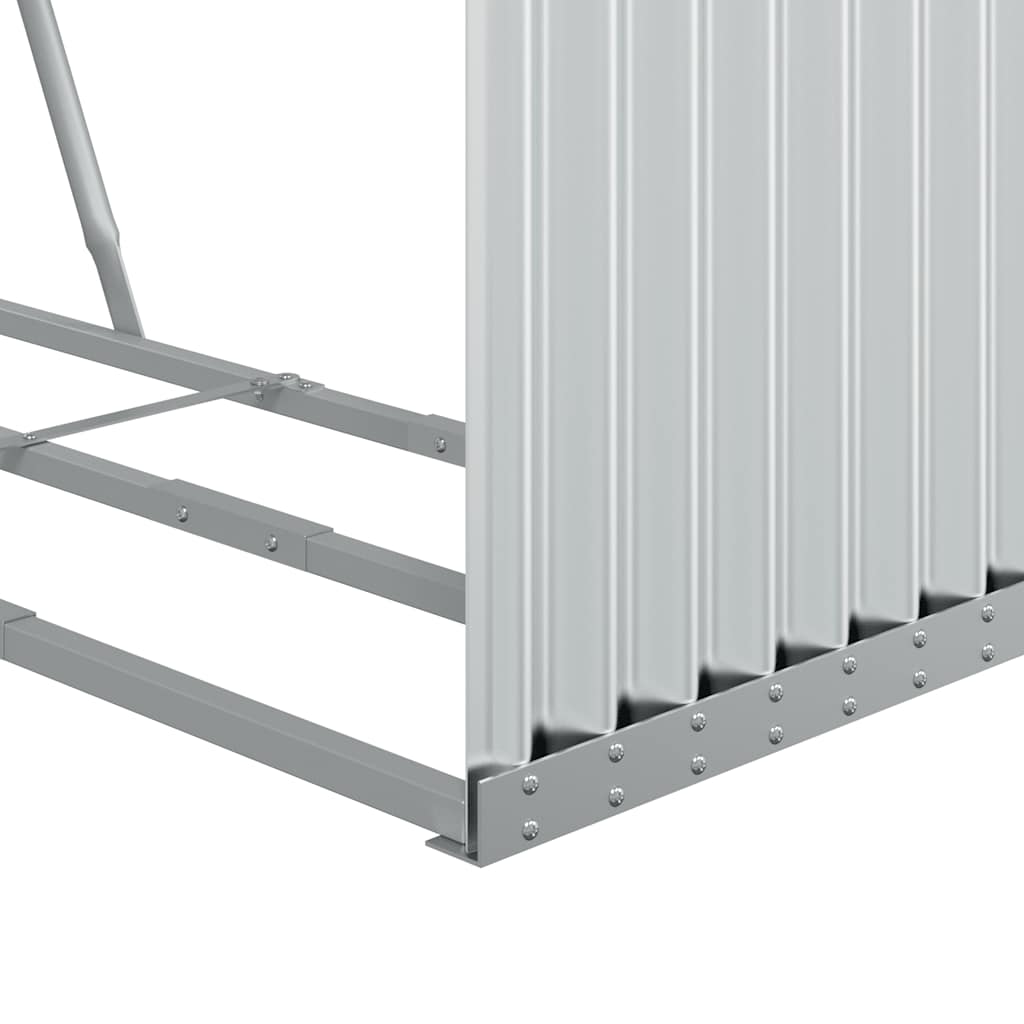 Log Holder Silver 120x45x100 cm Galvanised Steel