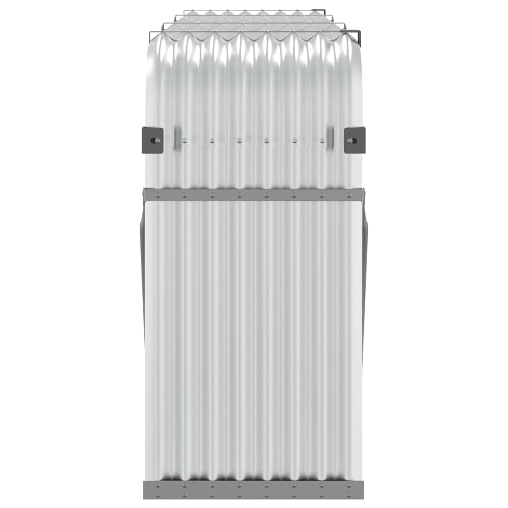 Log Holder Silver 234x45x100 cm Galvanised Steel