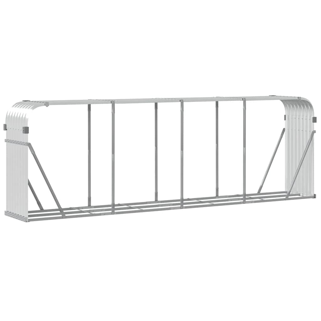Log Holder Silver 300x45x100 cm Galvanised Steel