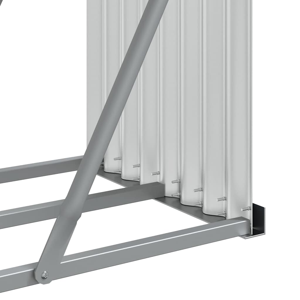 Log Holder Silver 300x45x100 cm Galvanised Steel