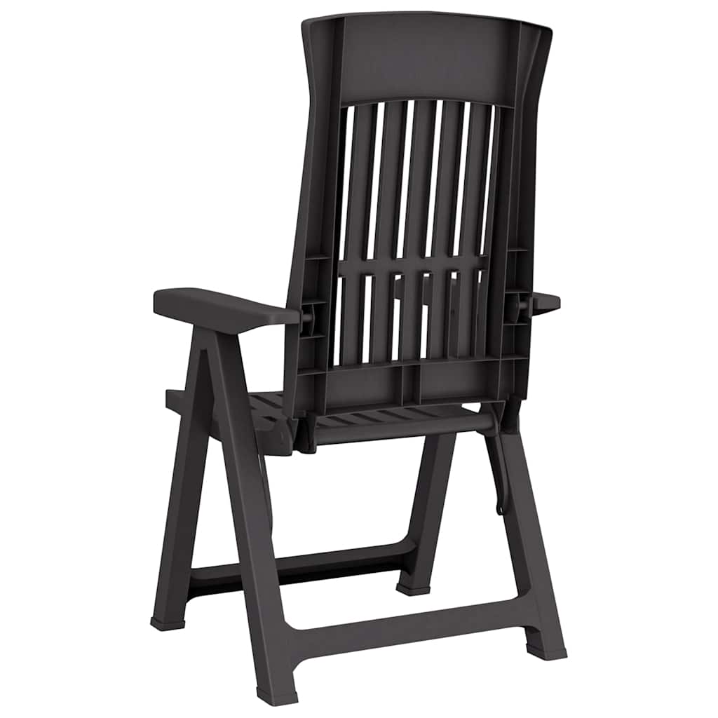 Garden Reclining Chair | Set of 2 | Anthracite | Polypropylene (PP)