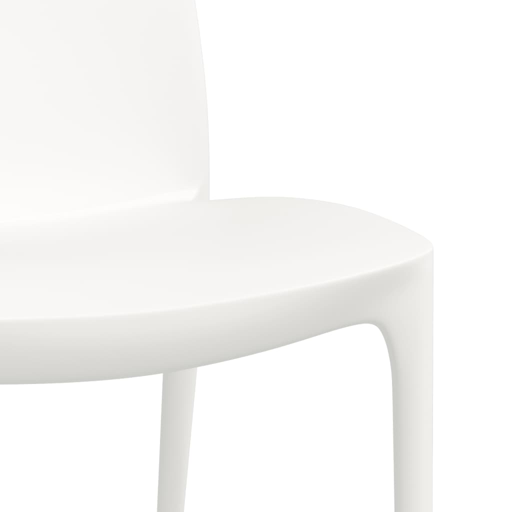 Garden Chair | Set of 2 | White | Polypropylene | Medium | Stackable