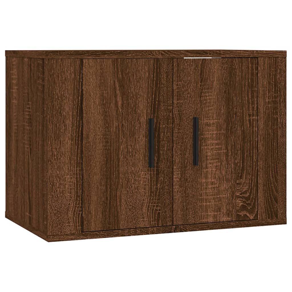 vidaXL Wall-mounted TV Cabinets 2 pcs Brown Oak 57x34.5x40 cm