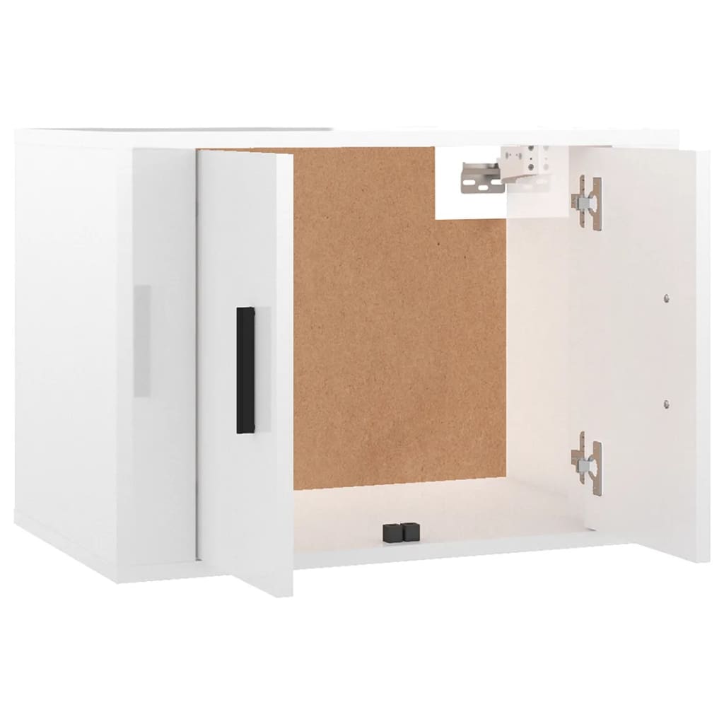 vidaXL Wall-mounted TV Cabinets 3 pcs High Gloss White 57x34.5x40 cm