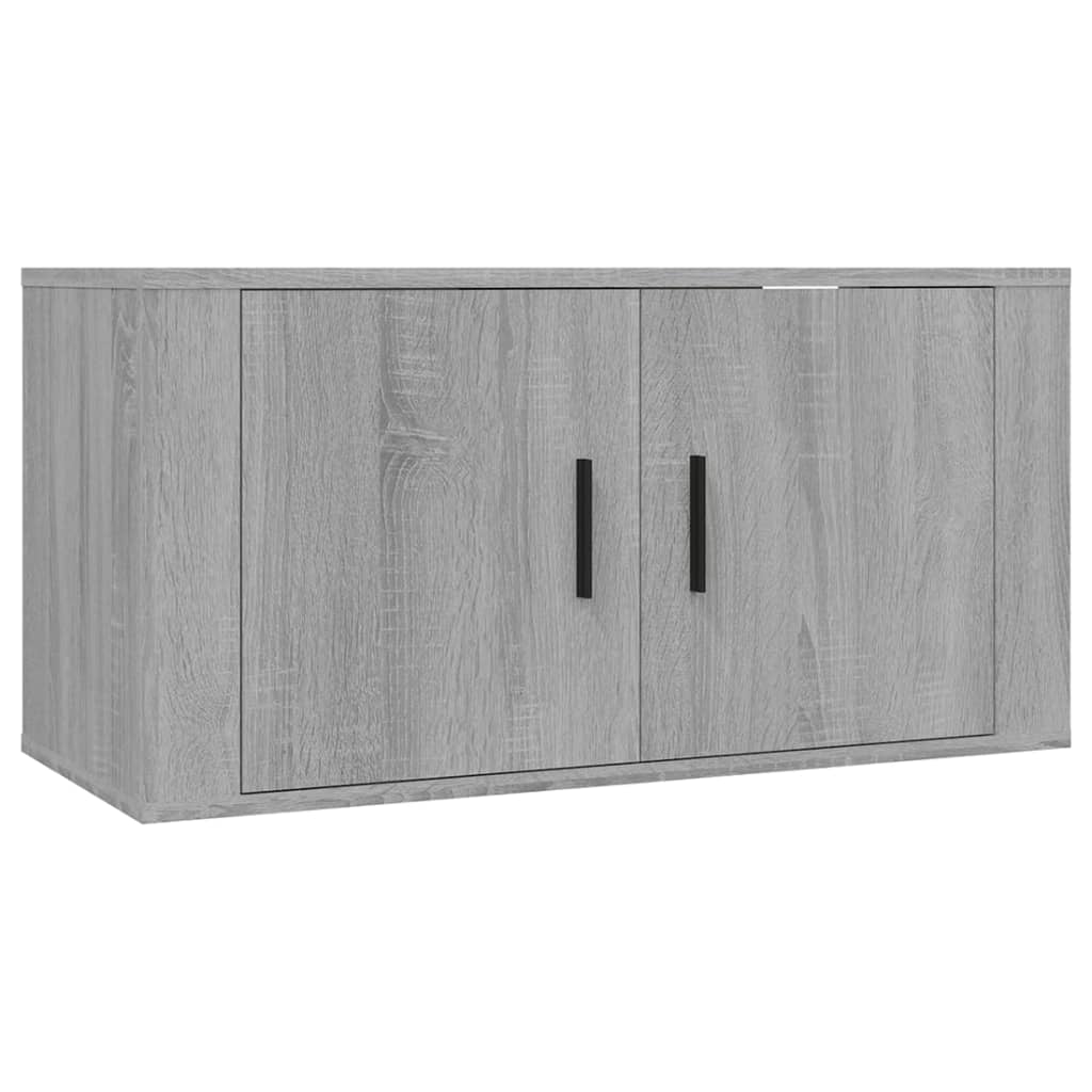 2 Piece Wall-mounted TV Cabinet Set Grey Sonoma 80x34,5x40 cm